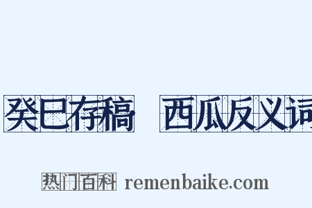 癸巳存稿·西瓜反义词是什么意思的图片
